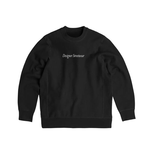 Designer Streetwear Crewneck Black